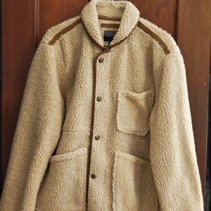 J Crew Nordic Sherpa Fleece Shawl-Collar Jacket